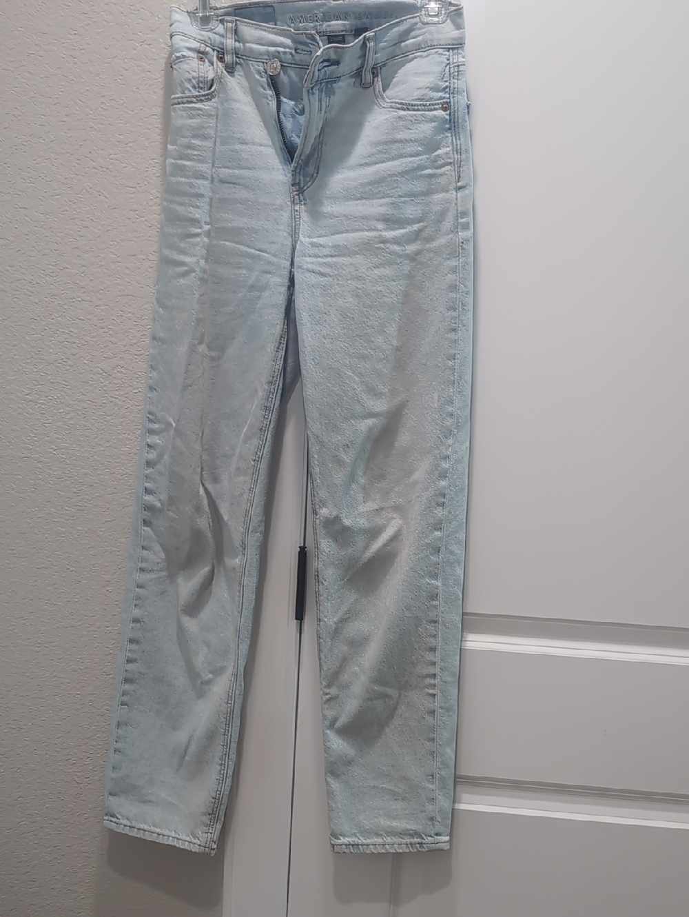 Light Wash Straight Leg Jeans